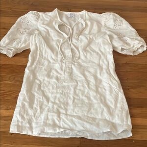 White linen women's dress